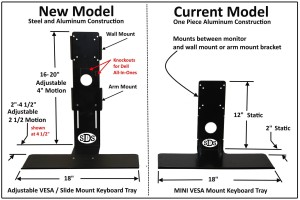 compare vesa keyboard tray